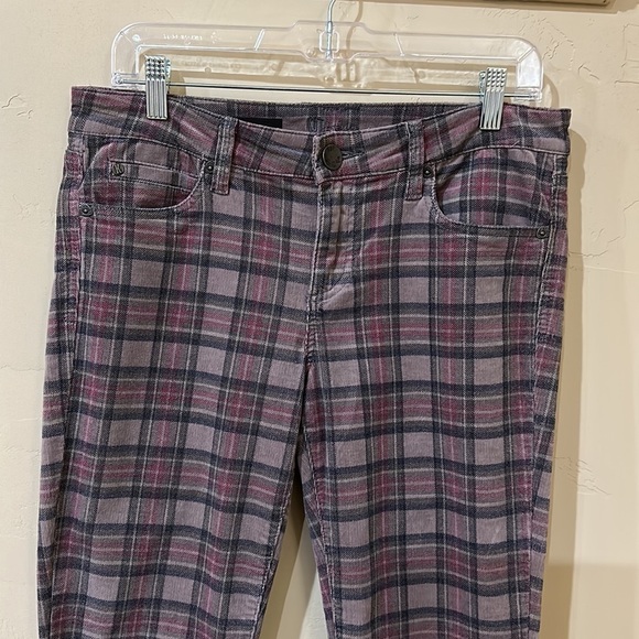 NEW Kut from the Kloth gray mix plaid pants Mia Toothpick Skinny women Sz 8 - Picture 5 of 11